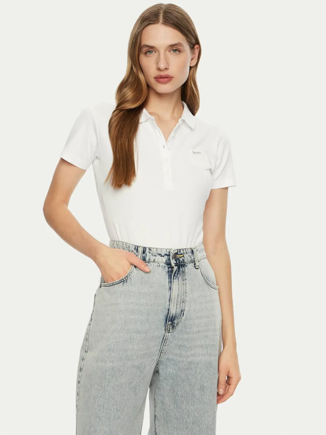 Polo W5RP47 KARS2 Bianco Regular Fit