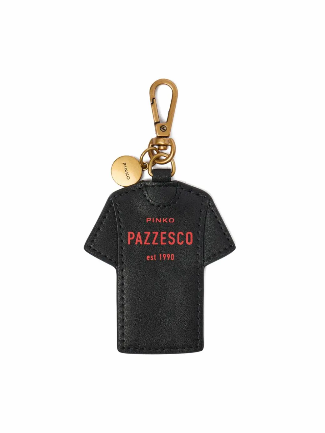 Portachiavi Charm T-Shirt Pinko Pazzesco Microfibra AI 25-26 PCPL 105864 A31U Nero