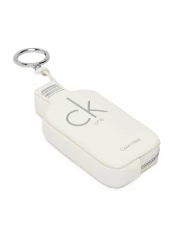 Portachiavi Ck One Bottle Zip Small Pouch LV04F1246G Bianco
