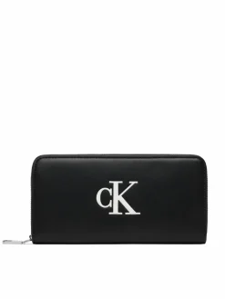 Portafoglio Bold Ck Long Zip Around LV04F1077G Nero