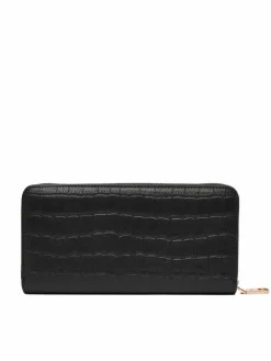 Portafoglio Ck Croc Long Zip Around LV04F1096G Nero