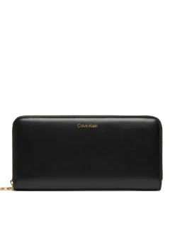 Portafoglio Ck Large Zip Around LV04F1093G Nero