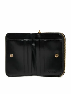 Portafoglio Ck Medium Flap Zip Around LV04F1075G Nero