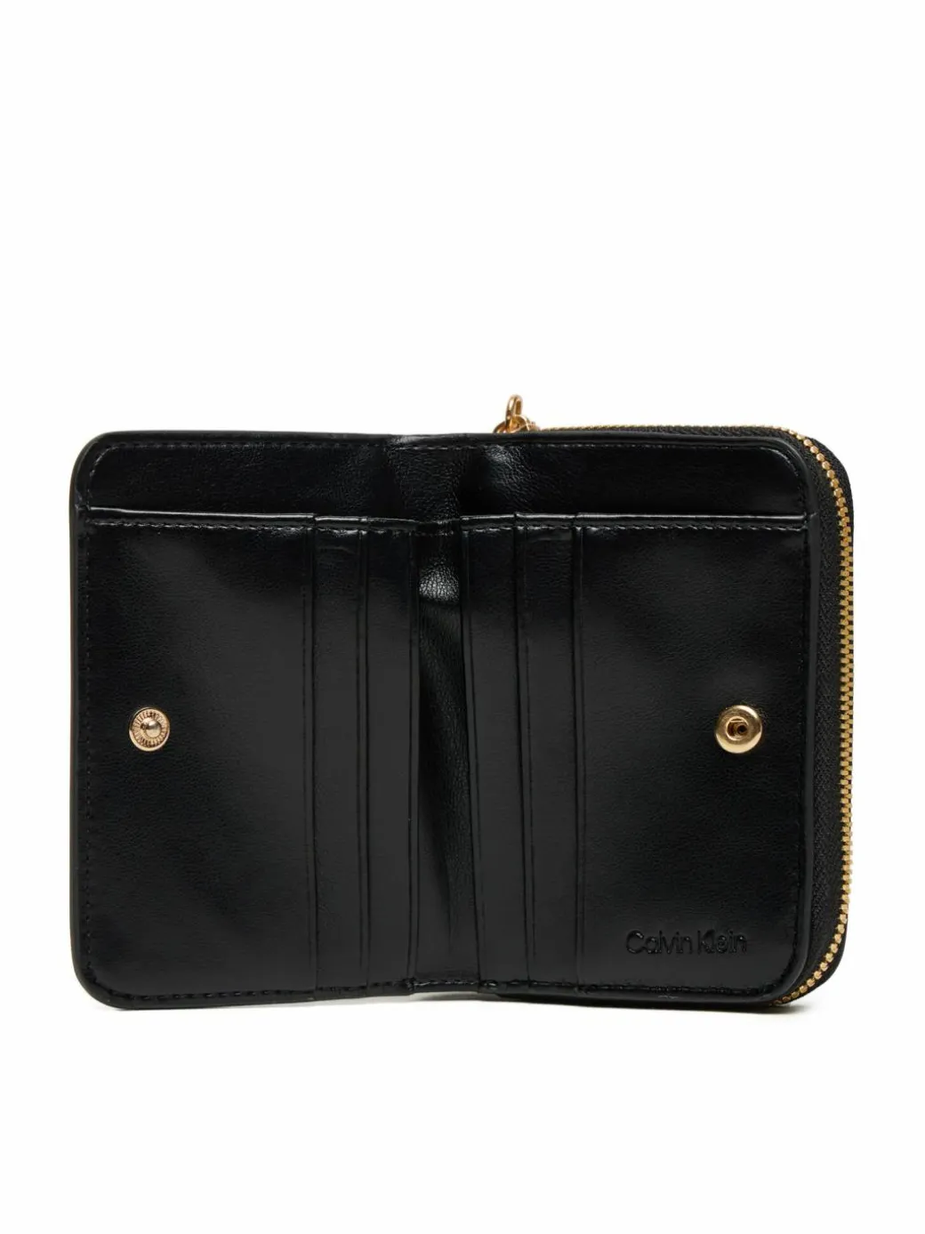 Portafoglio Ck Medium Flap Zip Around LV04F1075G Nero