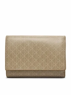 Portafoglio Emblem Aop Trifold W/ Zip Pocket LV04F1118G Beige