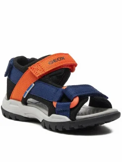 Sandali J Borealis Boy J450RE 01411 C0659 M Blu scuro