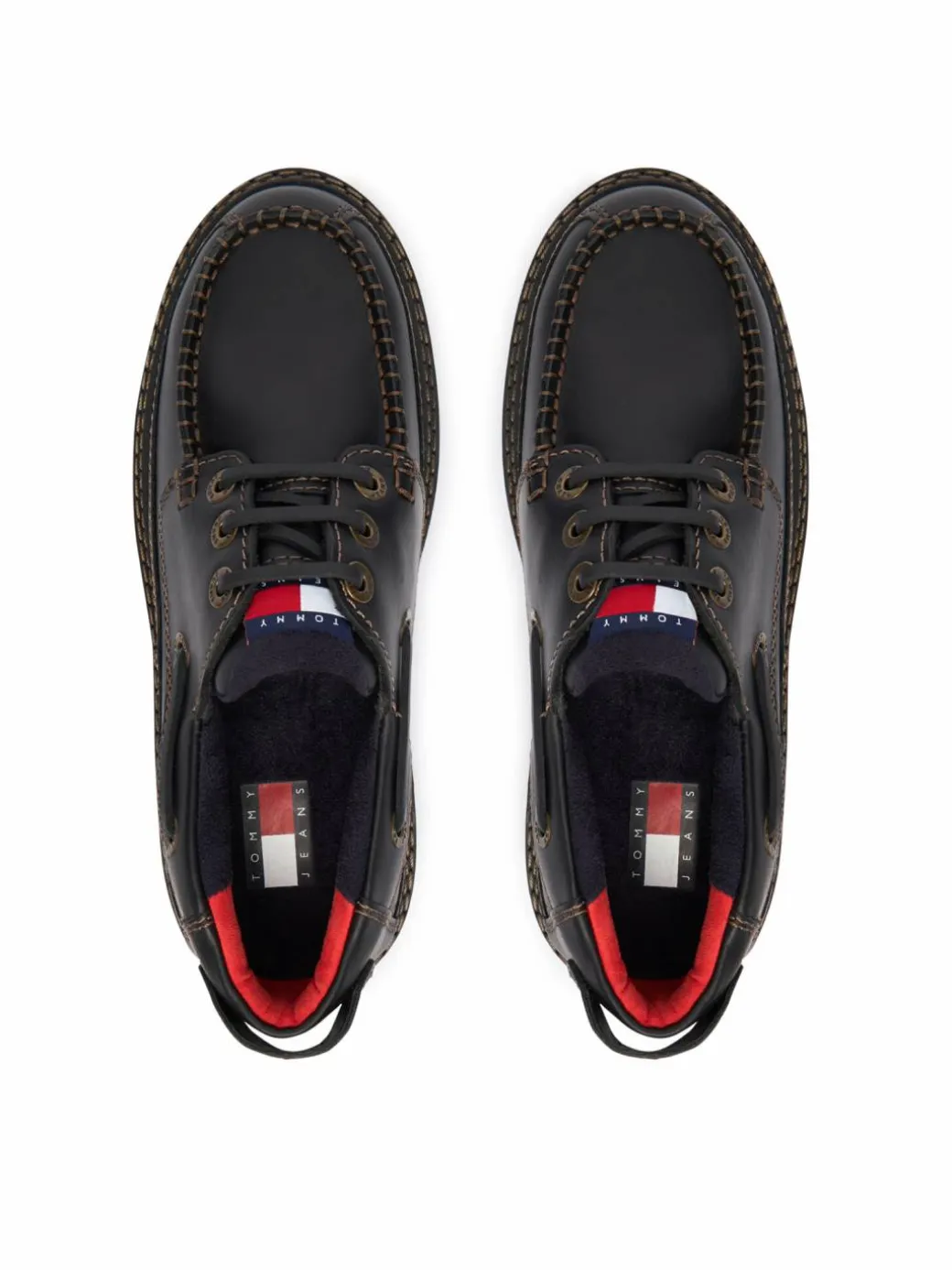 Scarpe basse Archive '01 Boat Shoe Leather EN0EN03003 Nero