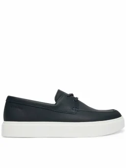 Scarpe basse Hybrid Clean Boat Shoe Lth HM0HM02233 Blu scuro