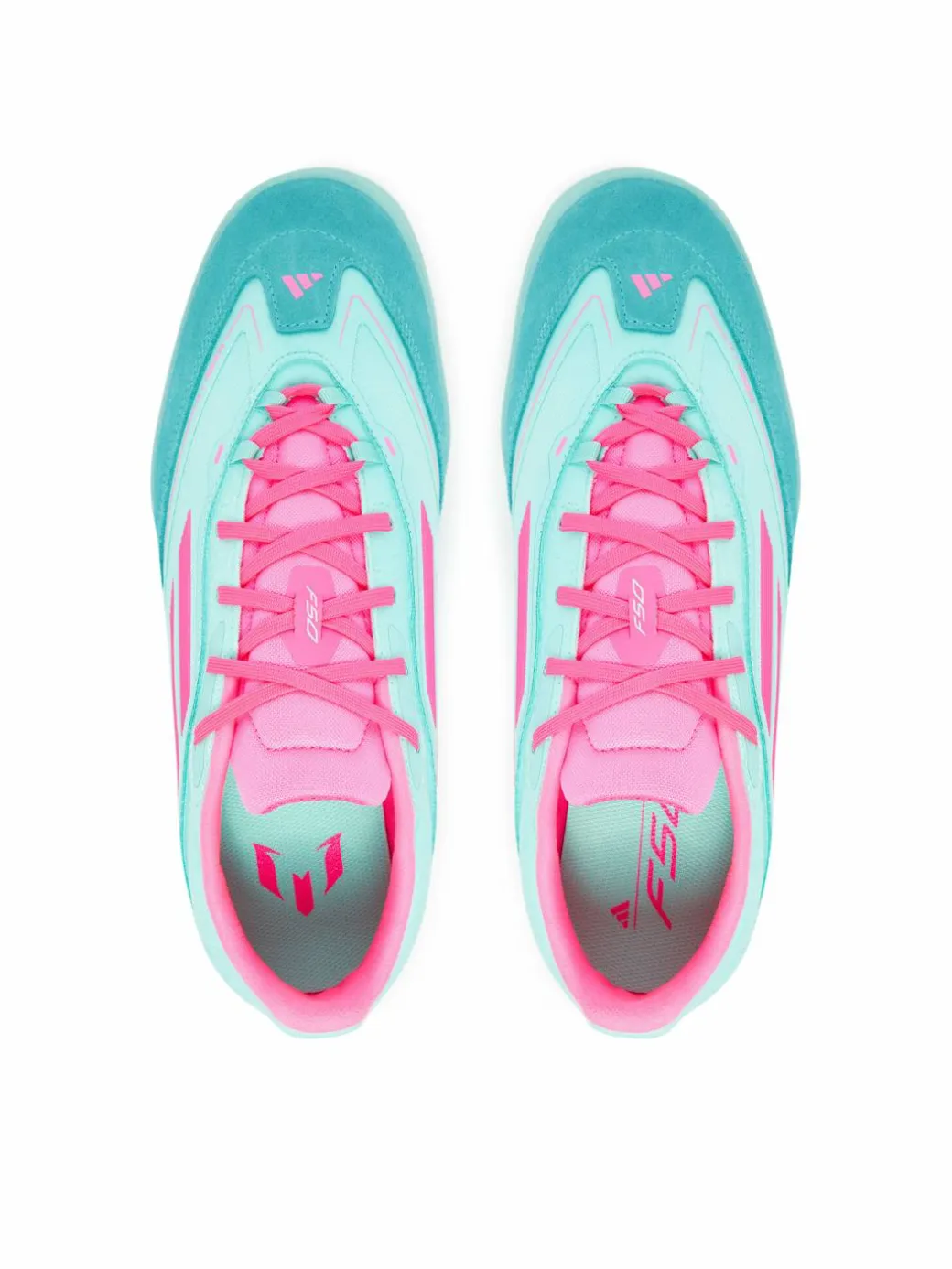 Scarpe da calcio F50 Messi Freestyle Indoor JH8831 Turchese