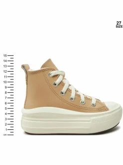 Scarpe da ginnastica Chuck Taylor All Star Move Platform Leather A09262C Beige