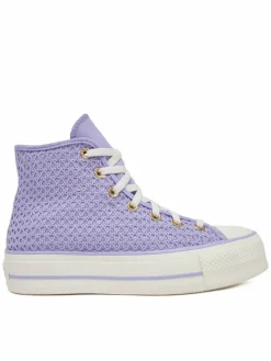 Scarpe da ginnastica Chuck Taylor All Star Lift Platform Knit Kadın Mor A13644C Viola