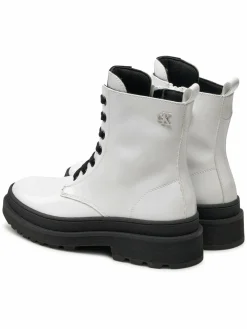 Scarponcini Lace-Up Bootie V4A5-81031-1453 S Bianco