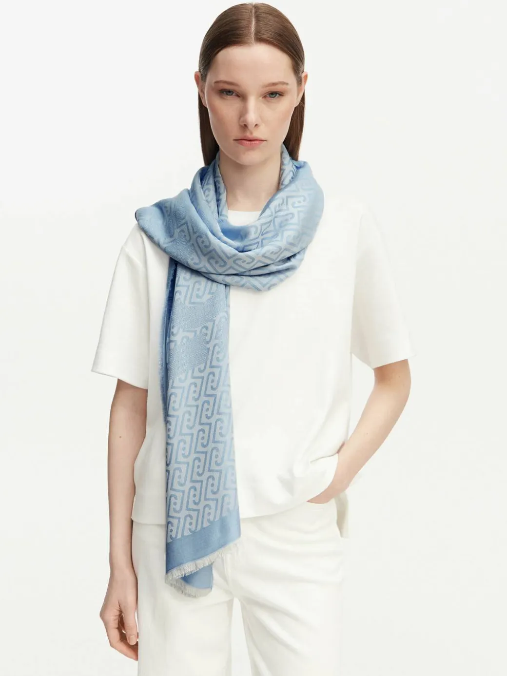 Scialle 2A6001 T0300 Celeste