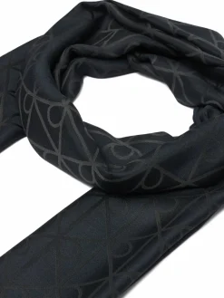 Scialle Emblem Aop Glossy Tonal Scarf LV04F8096G Nero