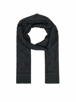 Scialle Emblem Aop Glossy Tonal Scarf LV04F8096G Nero
