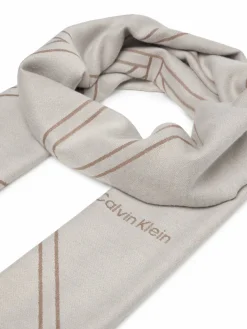 Scialle Emblem Repeat Lw Shawl W Fringes LV04F8074G Bianco