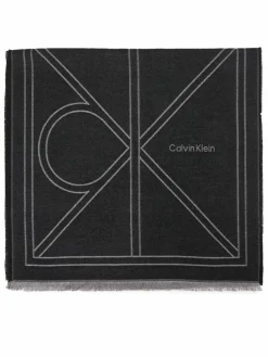 Scialle Emblem Repeat Lw Shawl W Fringes LV04F8074G Nero