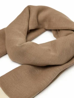Scialle Linen Blend Emblem Pareo Scarf LV04F9021G Beige