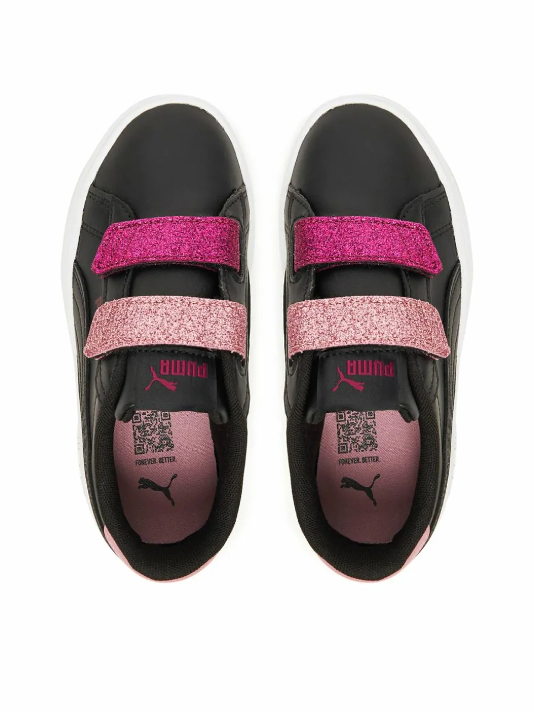 Sneakers Smash 3.0 L Glitter Velcro V Ps 395609 07 Nero