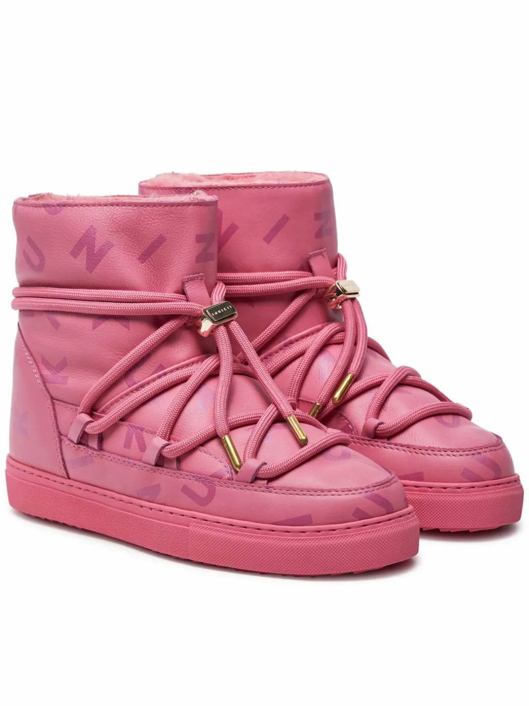 Stivali da neve Full Leather Print 65202-088 Rosa