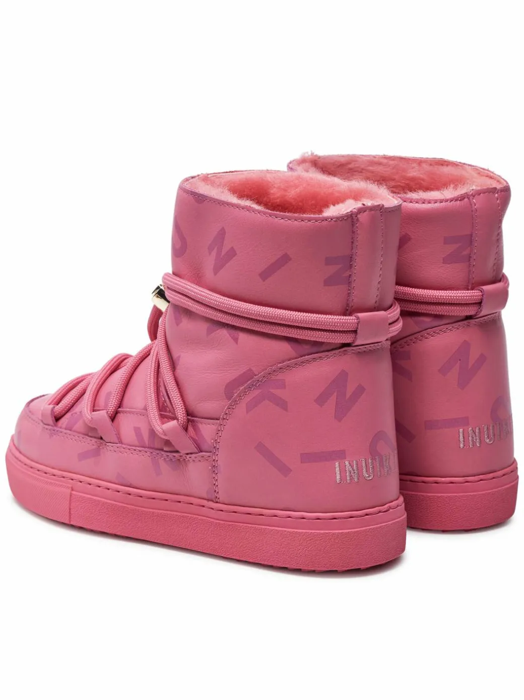 Stivali da neve Full Leather Print 65202-088 Rosa