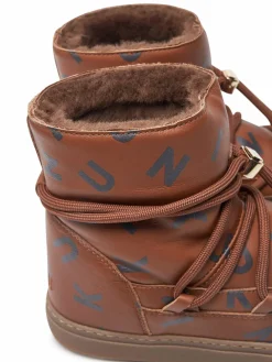 Stivali da neve Full Leather Print 65202-088 Marrone
