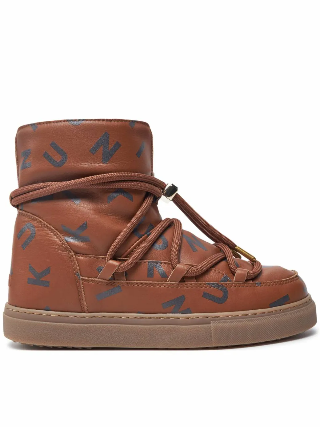 Stivali da neve Full Leather Print 65202-088 Marrone