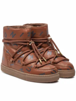 Stivali da neve Full Leather Print 65202-088 Marrone