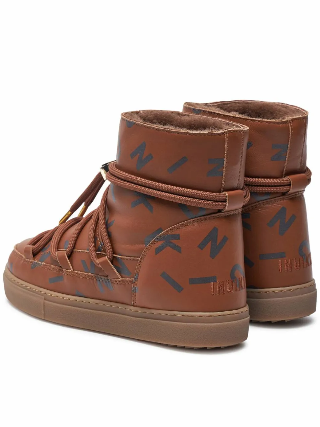 Stivali da neve Full Leather Print 65202-088 Marrone