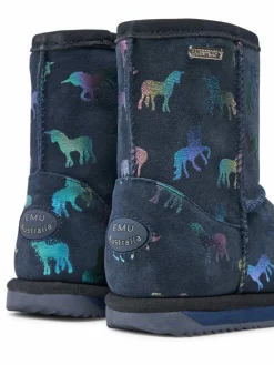 Stivali da neve Rainbow Unicorn Brumby K12373 Blu scuro