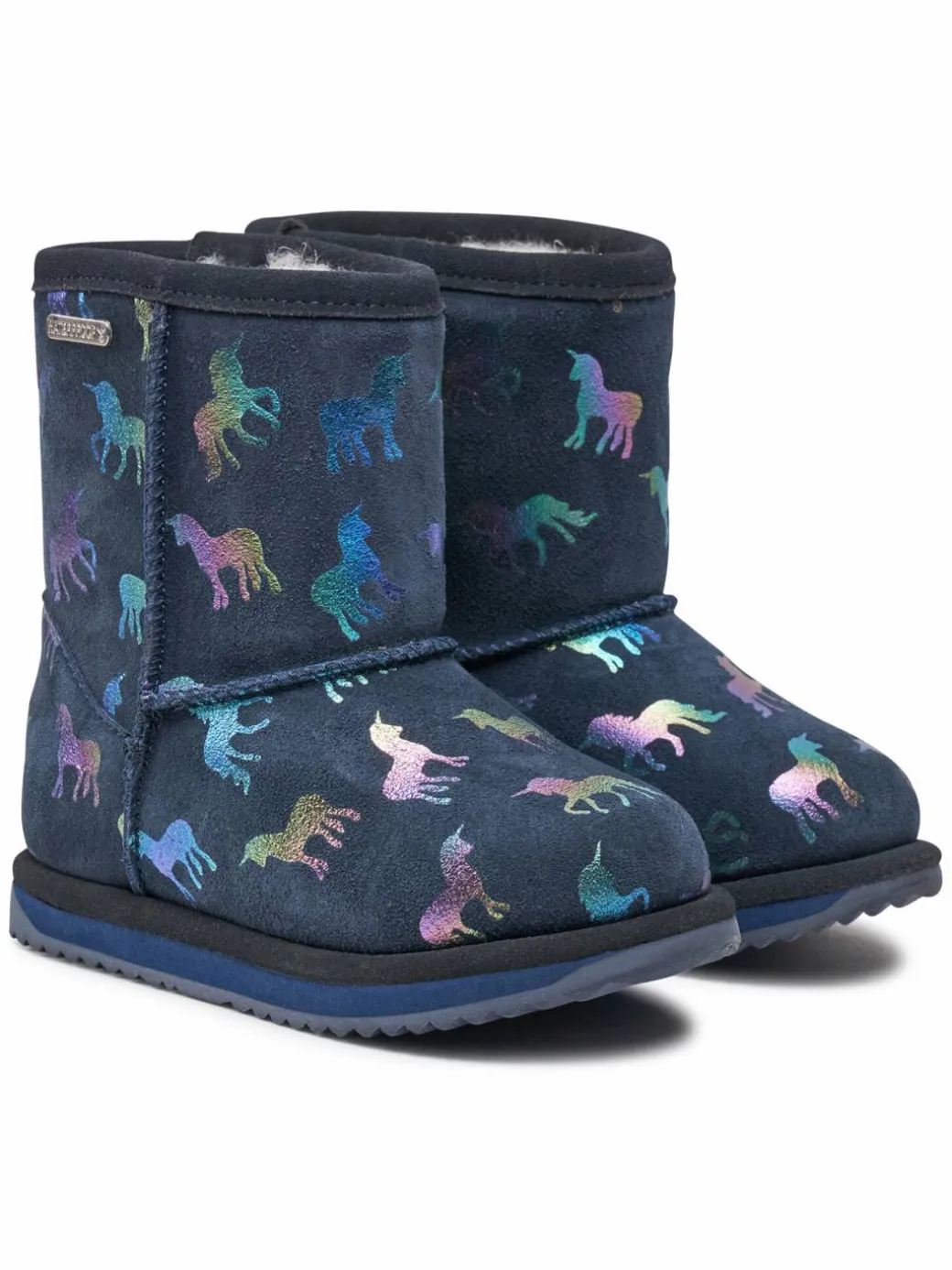 Stivali da neve Rainbow Unicorn Brumby K12373 Blu scuro