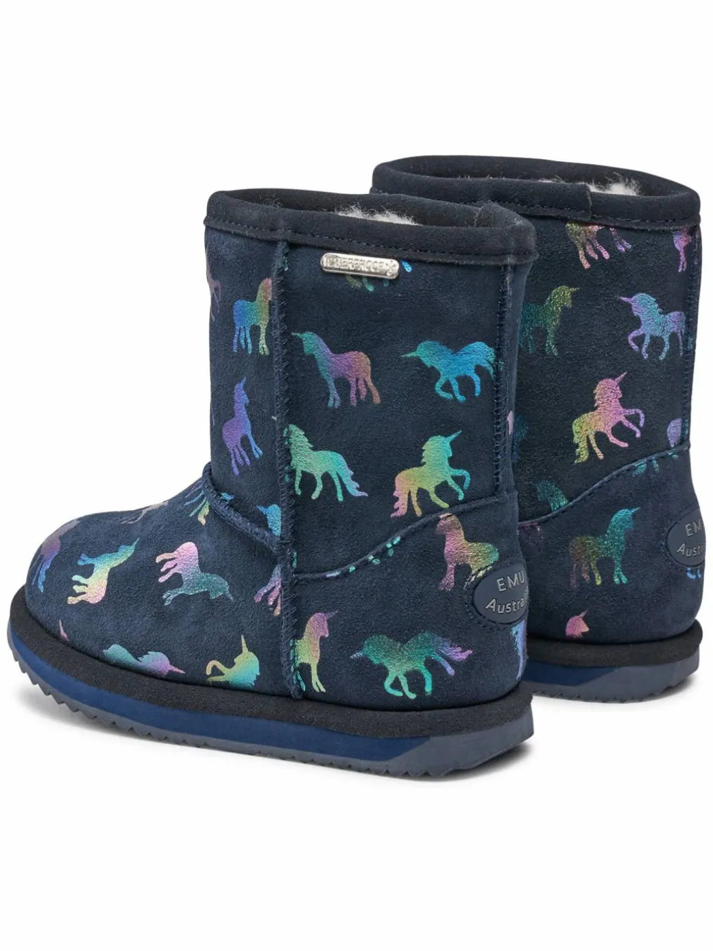 Stivali da neve Rainbow Unicorn Brumby K12373 Blu scuro
