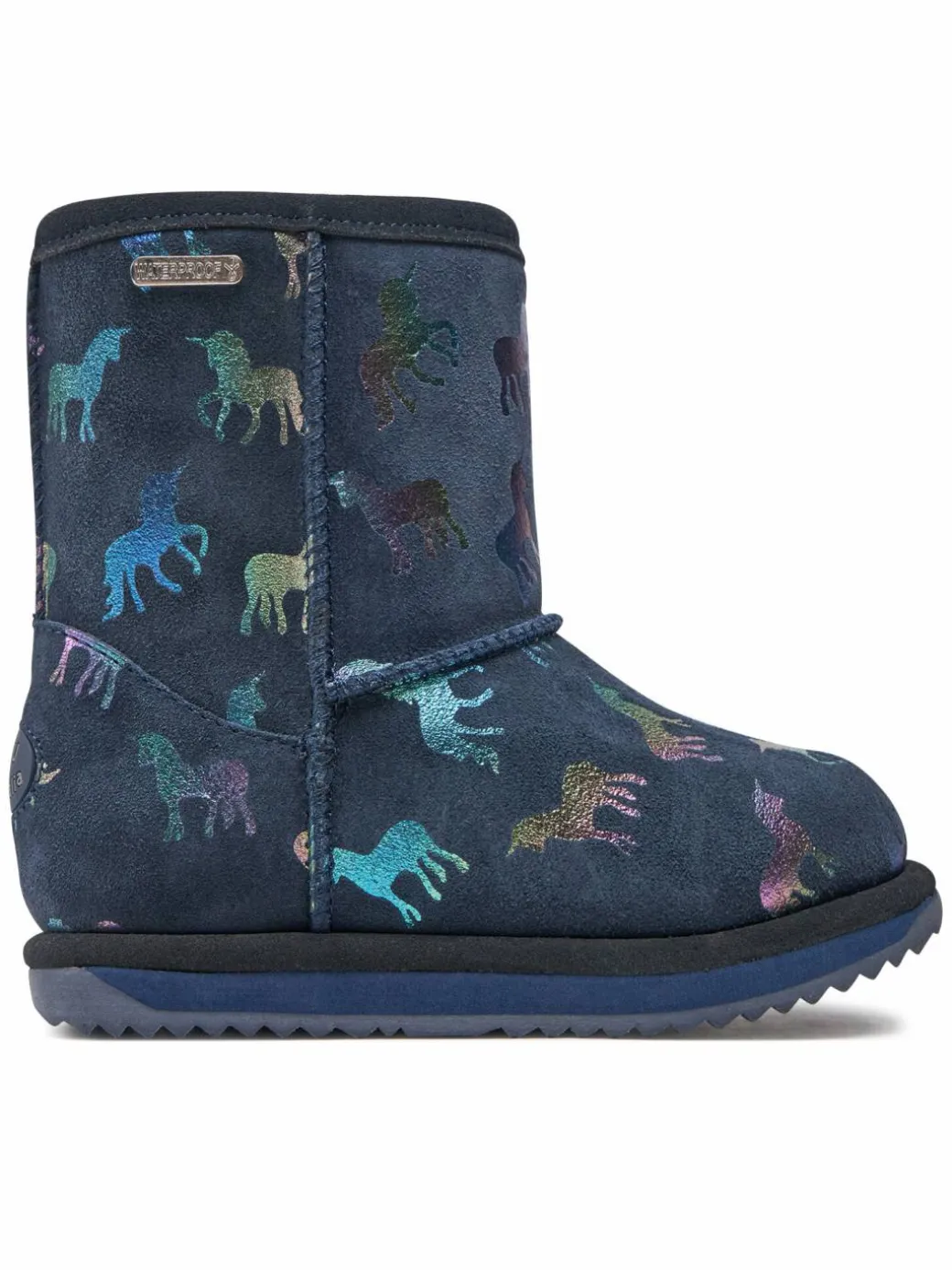 Stivali da neve Rainbow Unicorn Brumby K12373 Blu scuro