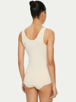 Top Sense Of Modal 10224796 Écru Slim Fit