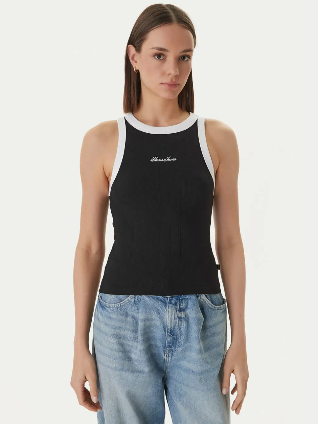 Top W6GPZ8 KF641 Nero Slim Fit
