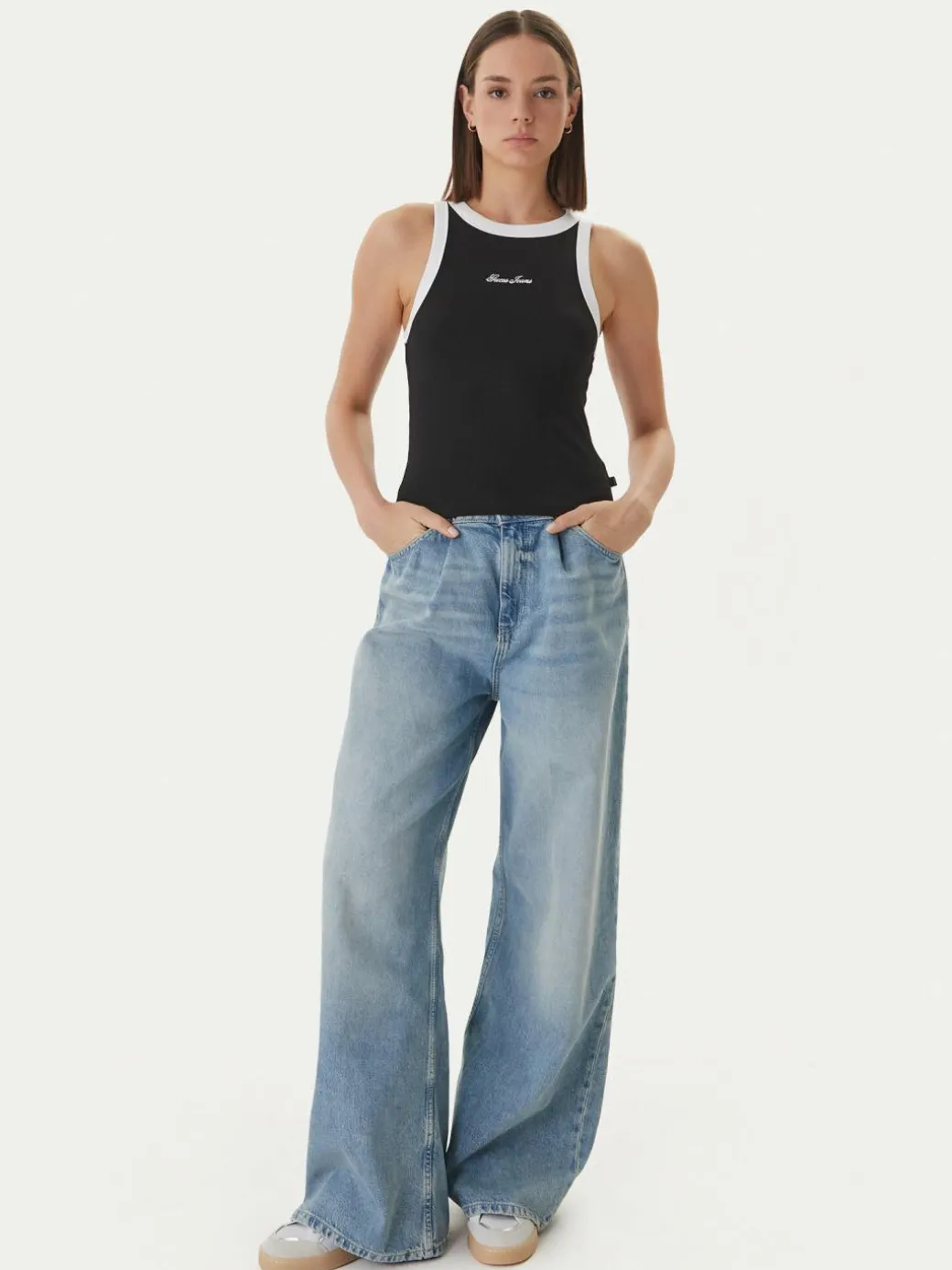 Top W6GPZ8 KF641 Nero Slim Fit