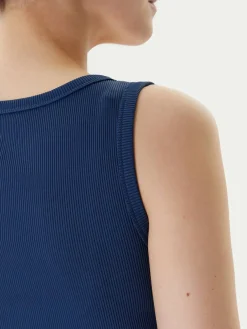 Top W5YP00 KCXJ2 Blu scuro Classic Fit