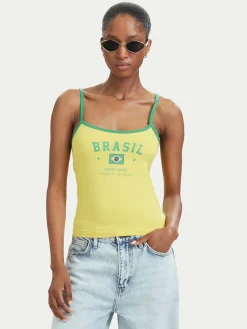 Top W6YP20 K4202 Giallo Slim Fit
