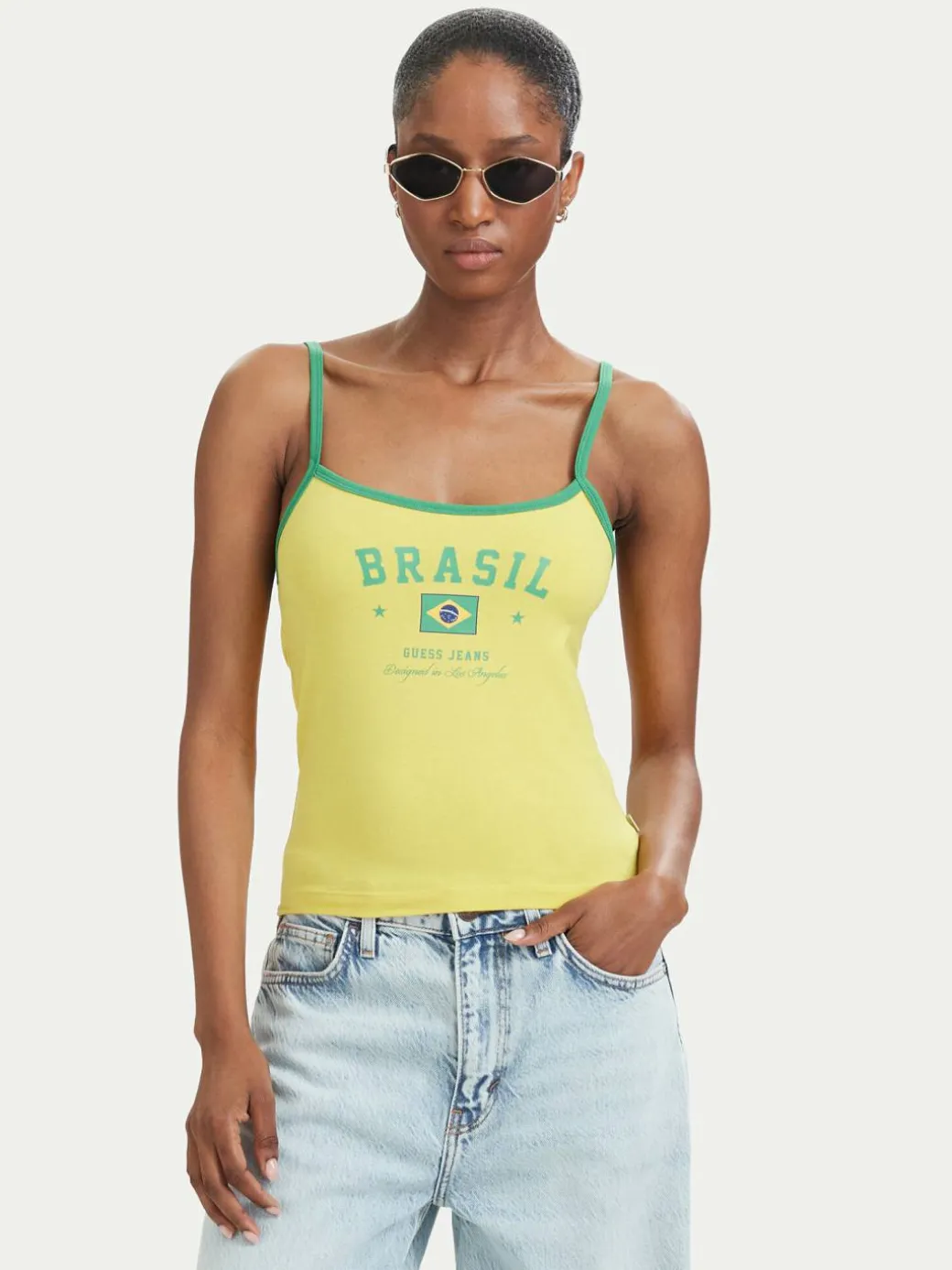 Top W6YP20 K4202 Giallo Slim Fit