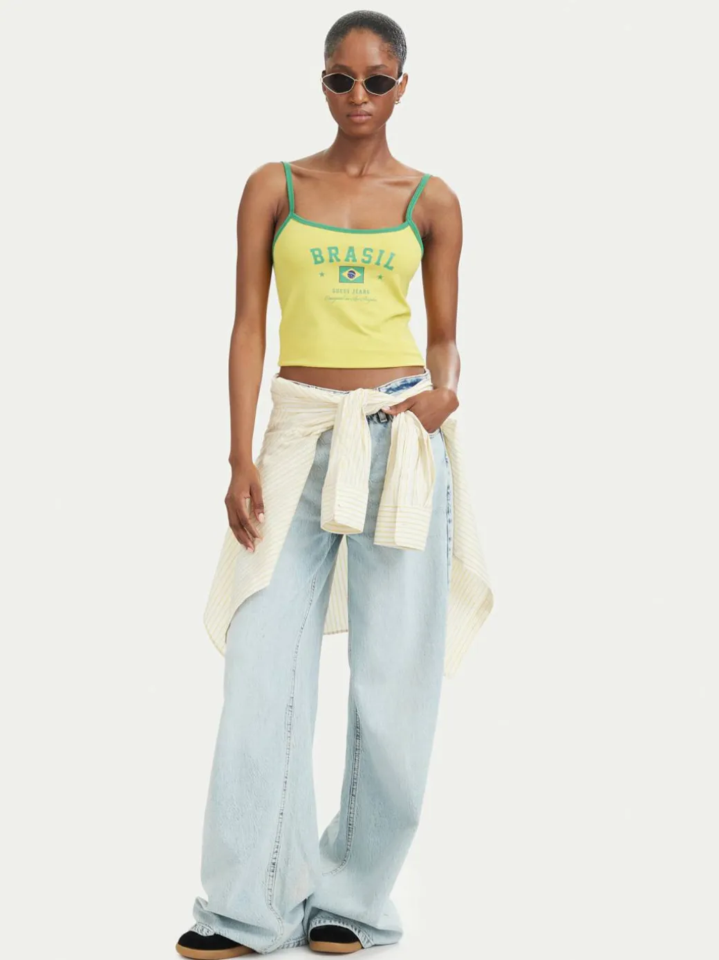 Top W6YP20 K4202 Giallo Slim Fit