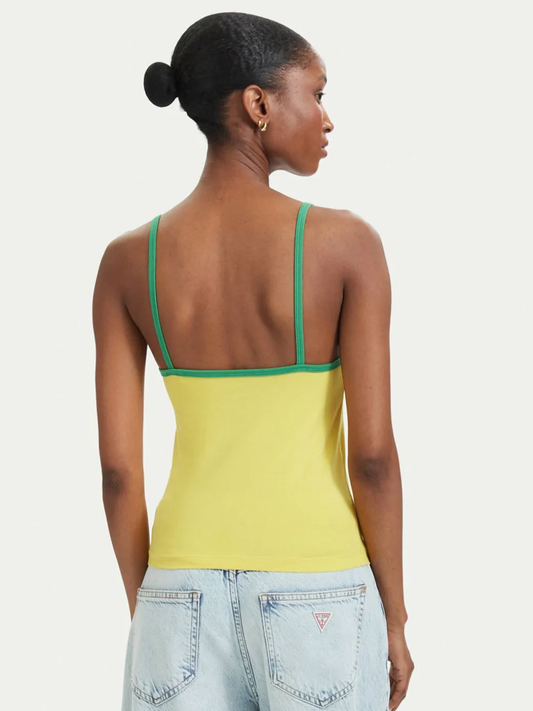 Top W6YP20 K4202 Giallo Slim Fit