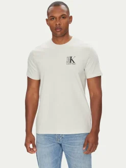 T-shirt Abstract Graphic LV04RC853G Écru Regular Fit