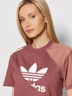 T-shirt adicolor Split Trefoil HC7044 Rosa Regular Fit