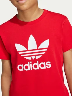 T-shirt adicolor Trefoil IY7423 Rosso Regular Fit