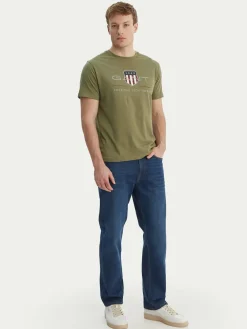 T-shirt Archive Shield 2003199 Verde Regular Fit