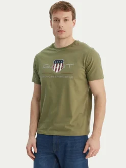 T-shirt Archive Shield 2003199 Verde Regular Fit