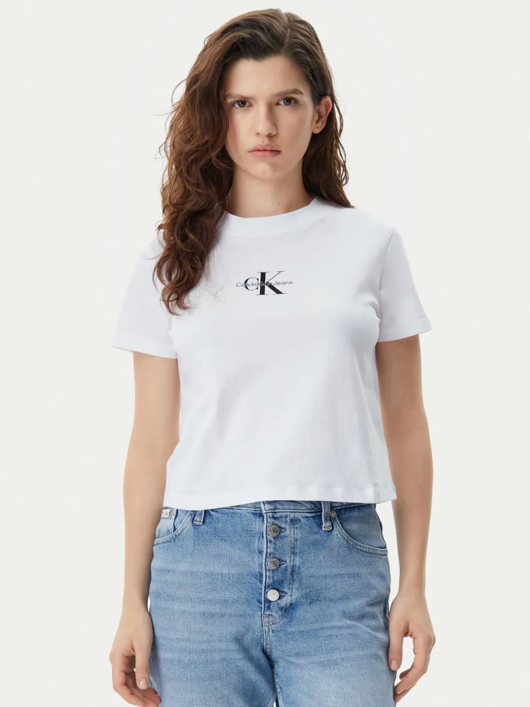 T-shirt Baby Tee J20J223113 Bianco Slim Fit