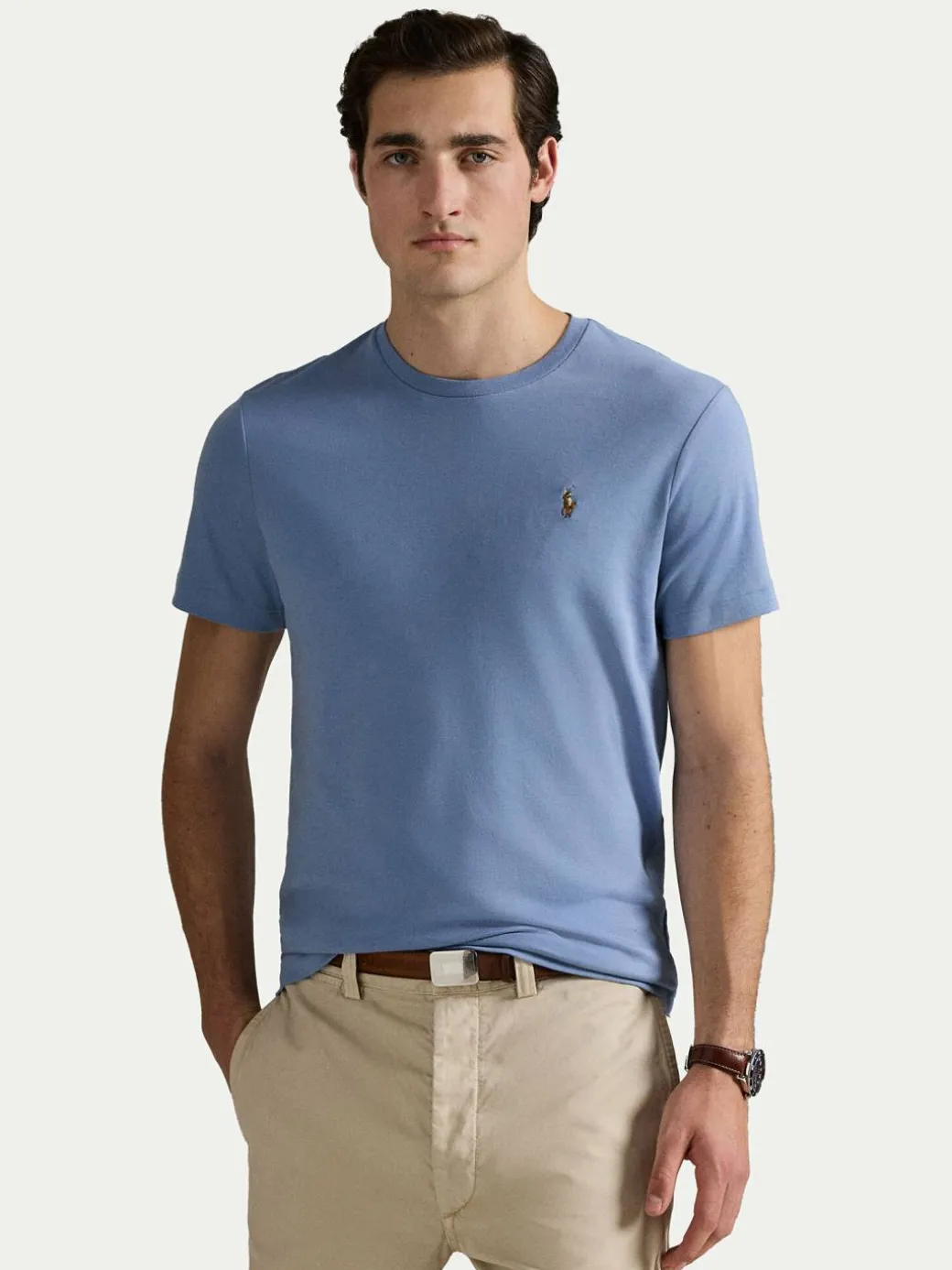 T-shirt 710740727095 Blu Custom Slim Fit