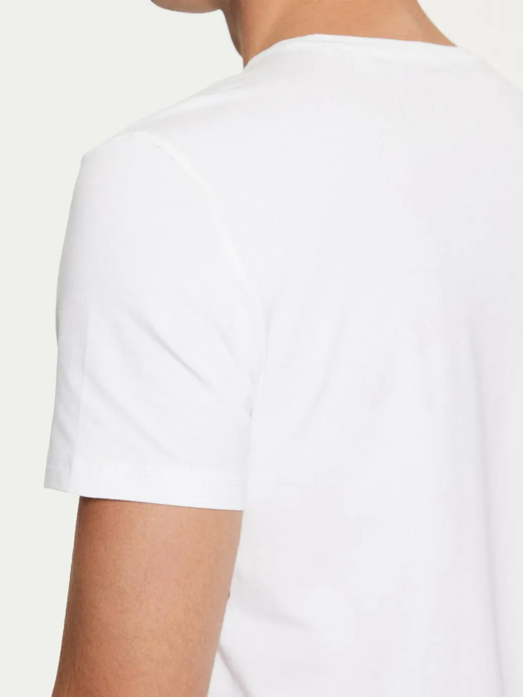 T-shirt Caleb U97M00 KCD31 Bianco Slim Fit