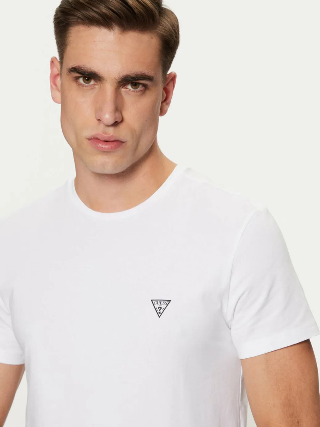 T-shirt Caleb U97M00 KCD31 Bianco Slim Fit